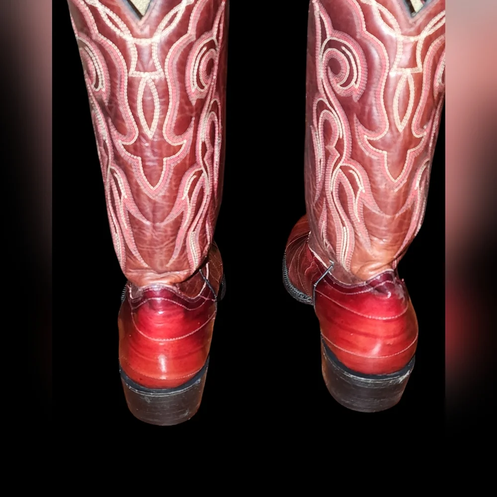 DURANGO Exotic Eel Skin Cowboy Boots. SIZE 9.5 D - Picture 3 of 5